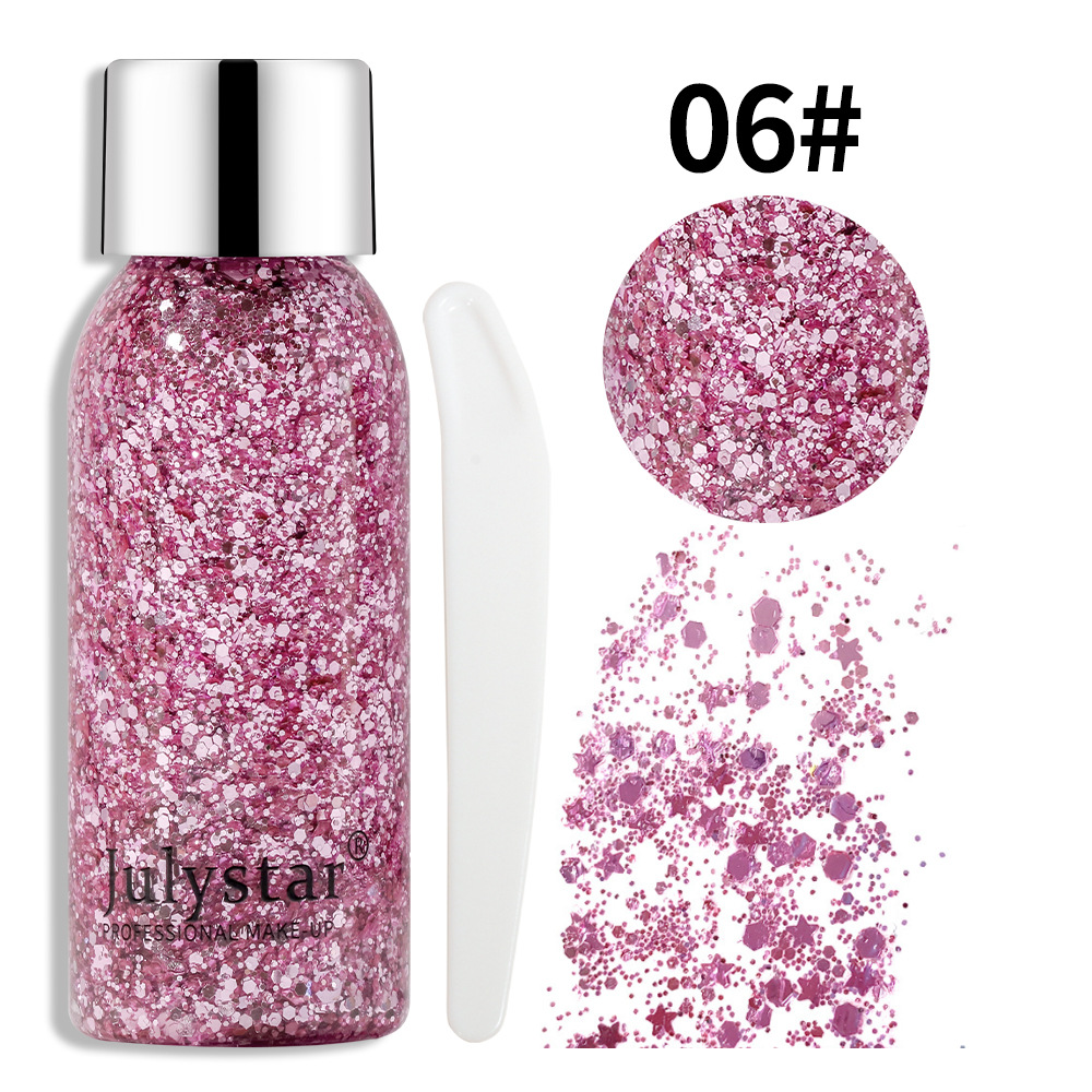 Julystar®Colorful Stage ✨ Υγρό μακιγιάζ Glitter ✅ Για Πρόσωπο και Σώμα ✅ Glitter Gel Liquid ✅ Μακιγιάζ για σκιές ματιών
