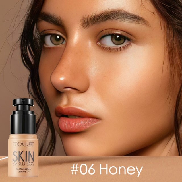 FOCALLURE Professional Face Liquid Foundation Cream Full Coverage Concealer Waterproof Makeup Base Brighten Cover Dark Circles