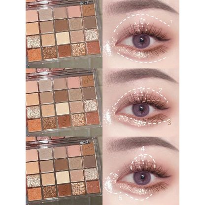 24H Shipping Palette Pearly Eyeshadow Glitter Earth Color Eyeshadows Shiny Eye Shadow Pallet Makeup Pigmentos Para Ojos Cosmeti