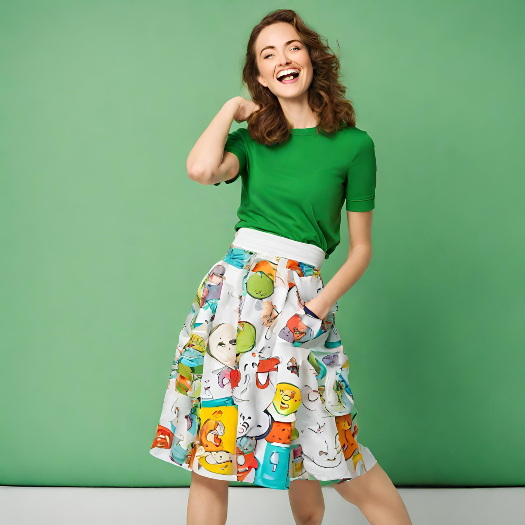 23 Summer Cartoon skirt-New Feature Demo