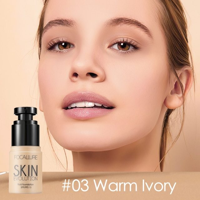 FOCALLURE Professional Face Liquid Foundation Cream Full Coverage Concealer Waterproof Makeup Base Brighten Cover Dark Circles