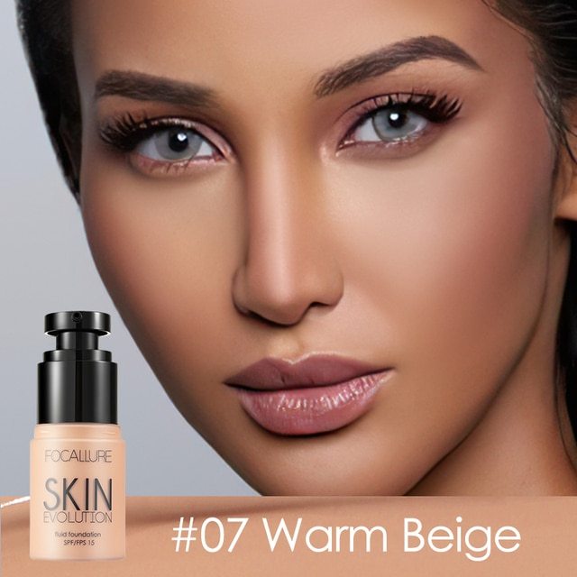FOCALLURE Professional Face Liquid Foundation Cream Full Coverage Concealer Waterproof Makeup Base Brighten Cover Dark Circles