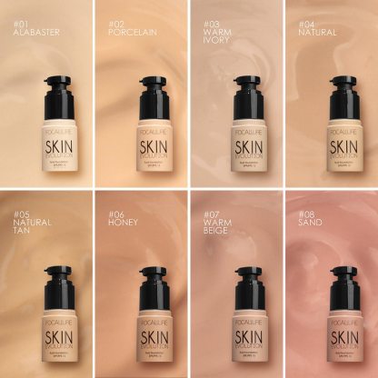 FOCALLURE Professional Face Liquid Foundation Cream Full Coverage Concealer Waterproof Makeup Base Brighten Cover Dark Circles