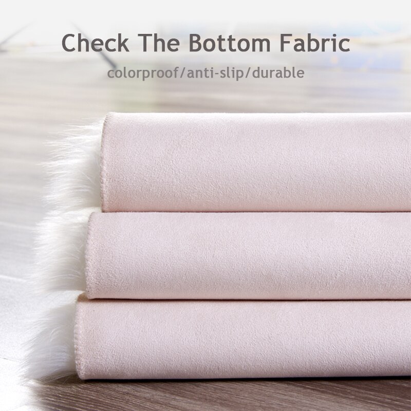 30x40cm Heart Shaped Fluffy Rug Shaggy Faux Wool Carpet Sofa Cushion Living Room Bedroom Decorative Floor Mats