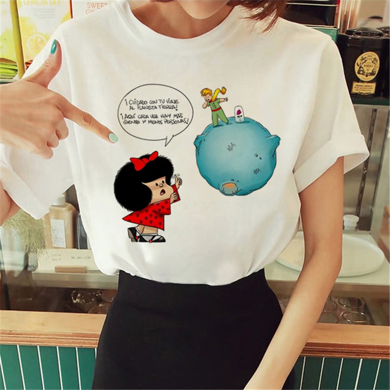 Hot Spring Summer Little Prince Graphic Women's T-Shirt Little Prince Graphic Tees Vouge Shirts For women O-Neck Short Slee