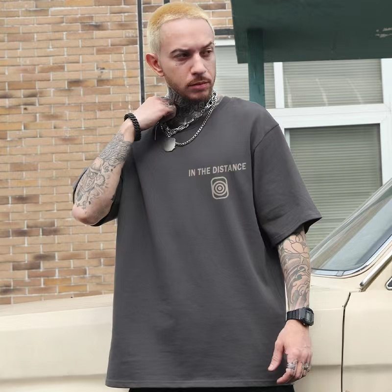 2023 Summer Men Cotton T-Shirt Funny Cartoon Fashion Oversized Short Sleeved Loose Anime Casual T-Shirt Streetwear Tops Tees 8X