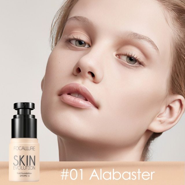FOCALLURE Professional Face Liquid Foundation Cream Full Coverage Concealer Waterproof Makeup Base Brighten Cover Dark Circles