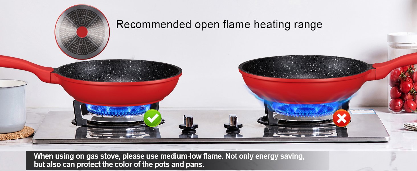 reconmended open flame heating range