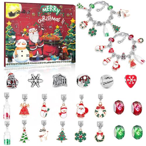 DIY 24 Days Christmas Countdown Calendar Bracelets Set