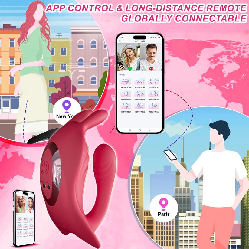 🏆2025 Hot Selling Sex Toys-App Remote Control Wearable Vibrator for Couples
