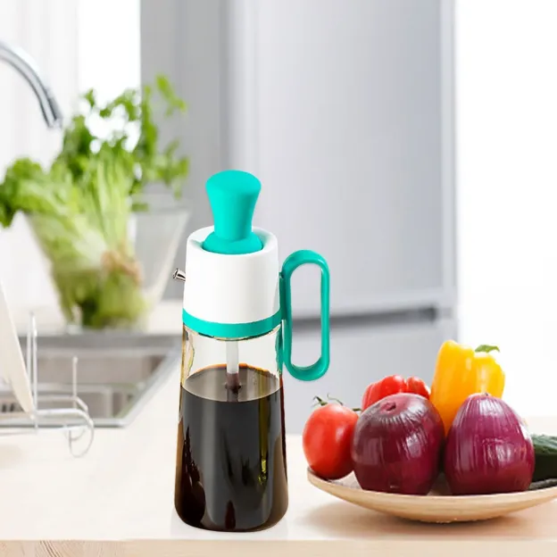 2 in 1 Glass Oil Dispenser Brush Bottle