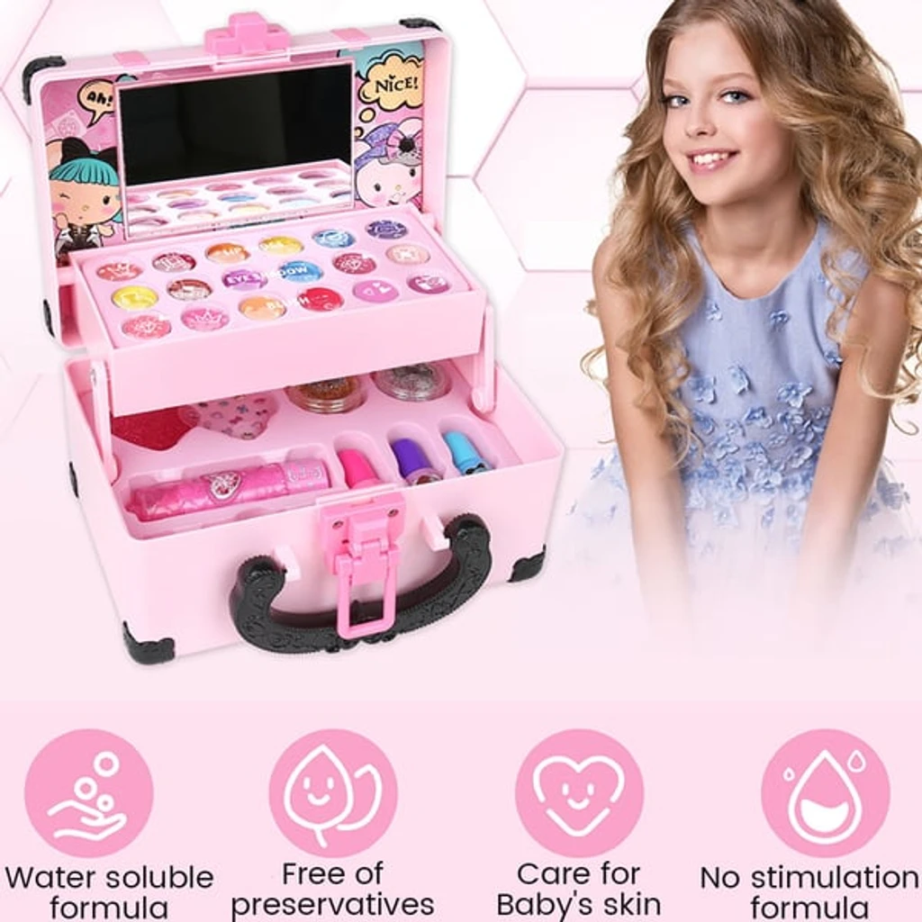 (🔥RECOMMEND 2023 BEST GIFT TO FAMILY🔥)Kids Washable Makeup Beauty Kit