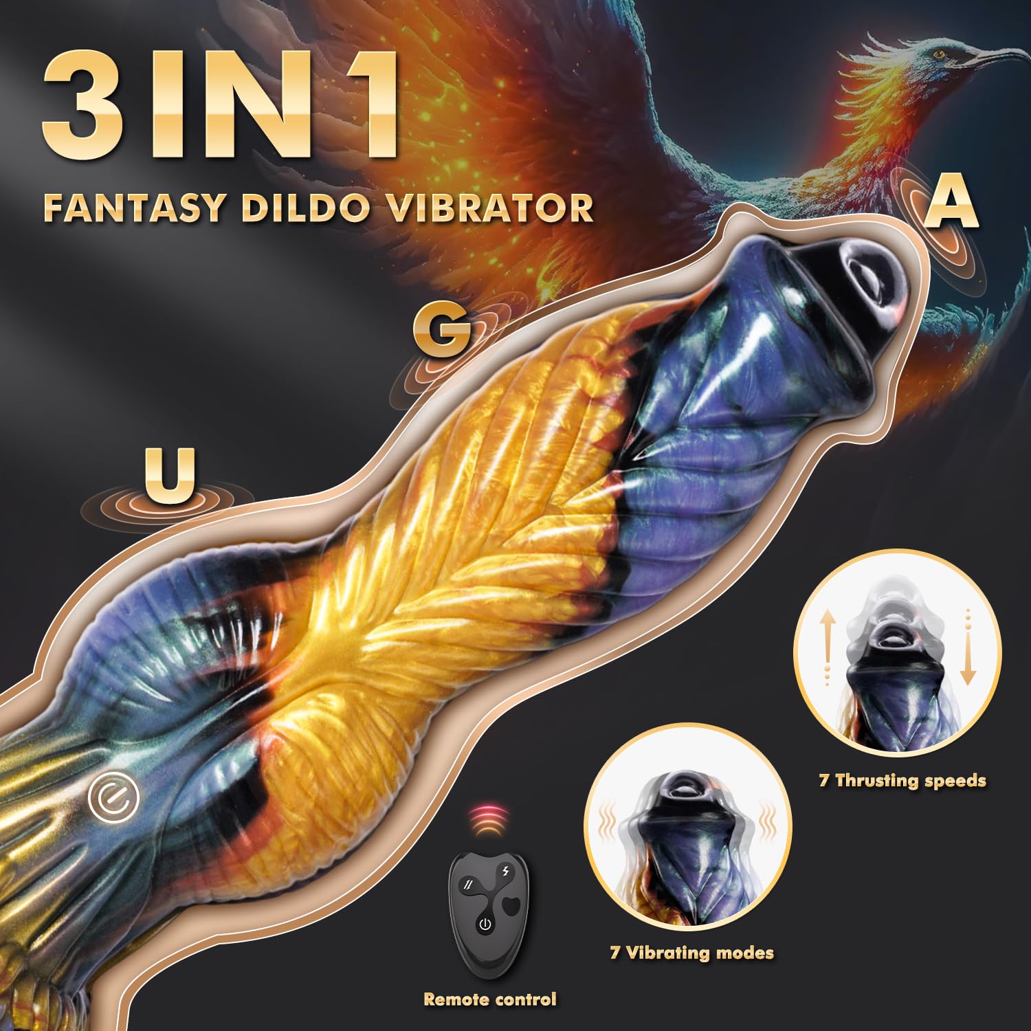 🔥2024 new model on the market-💥Colorful Gold Firebird Vibrator
