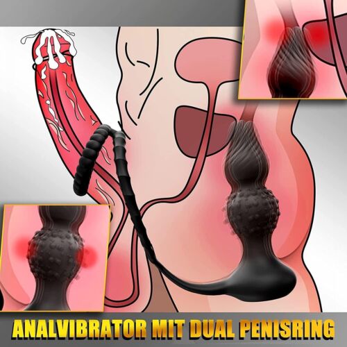 肛门振动器阴茎公鸡环对接插头男性前列腺按摩器性玩具男士 - 图片 4 of 15