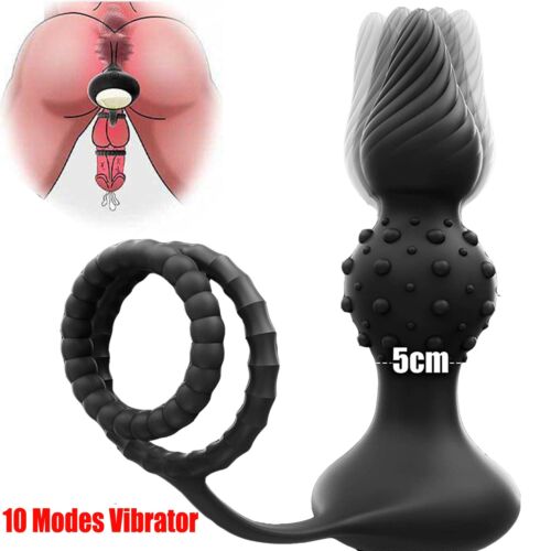 Anal Vibrator Penis Cock Ring Butt Plug Male Prostate Massager Sex Toys for Men - 图片 2 of 15