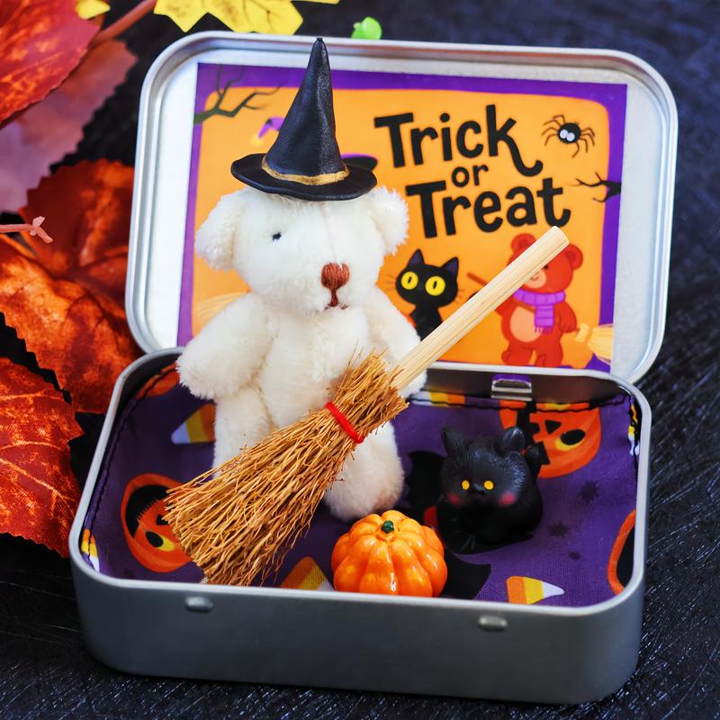 🎃🐻Halloween Bear in a Box for Trick or Treat✨