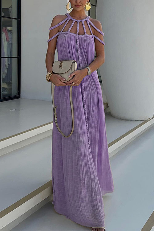 Nonnadress Halterneck rope strap slim fit dress