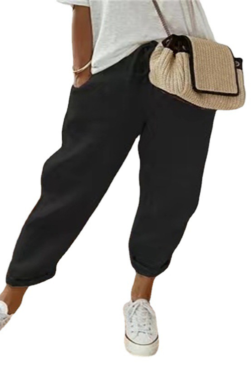 Nonnadress Cotton linen solid color multi-color casual pants