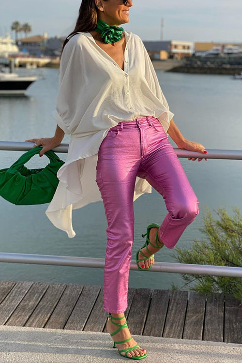 Kathiadress  Multicolor Casual Manhattan Pocket Trousers