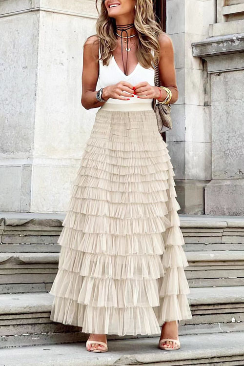 Nonnadress Fashionable mesh cake skirt