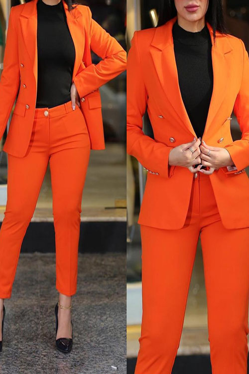 Nonnadress Solid Color Casual Fashion Business Suit
