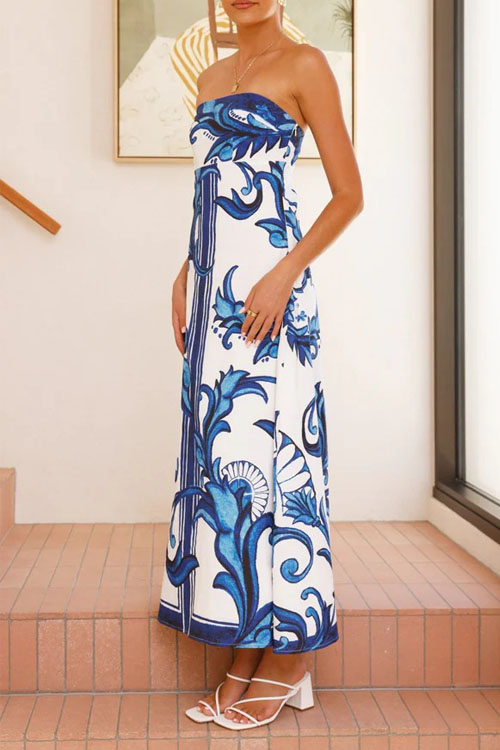 Nonnadress Positioned Print Fitted A-Line Dress