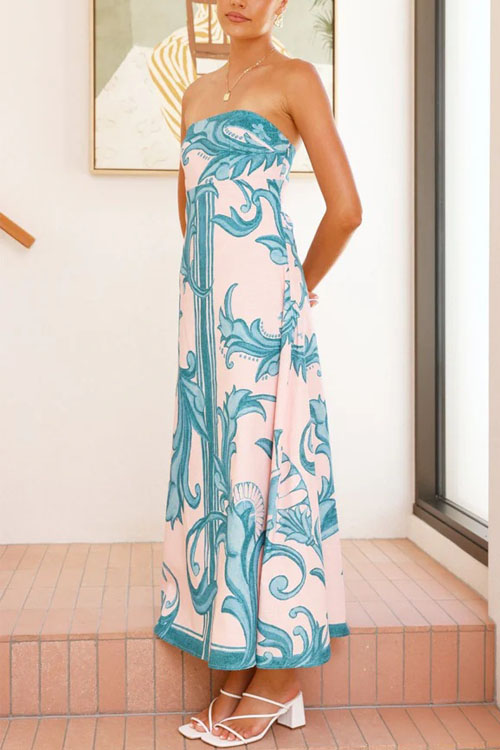Nonnadress Positioned Print Fitted A-Line Dress