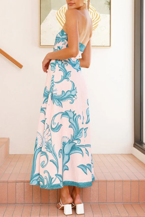 Nonnadress Positioned Print Fitted A-Line Dress