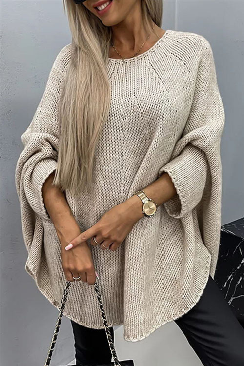 Nonnadress Cape poncho style fashionable knitted shawl sweater
