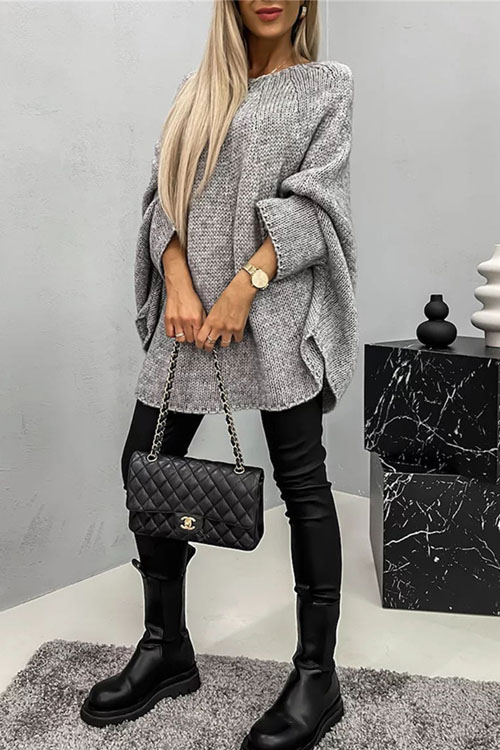 Nonnadress Cape poncho style fashionable knitted shawl sweater