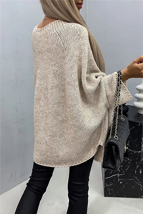 Nonnadress Cape poncho style fashionable knitted shawl sweater