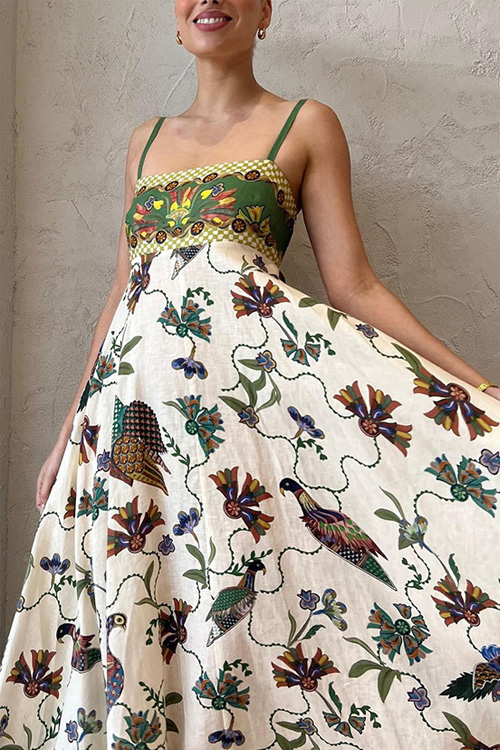 Nonnadress Sleeveless printed full hem dress