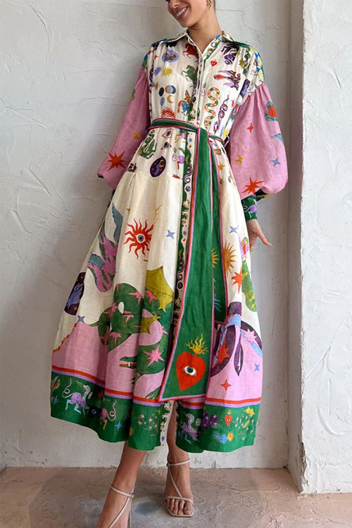 Nonnadress French court style pleated oversized loose dress