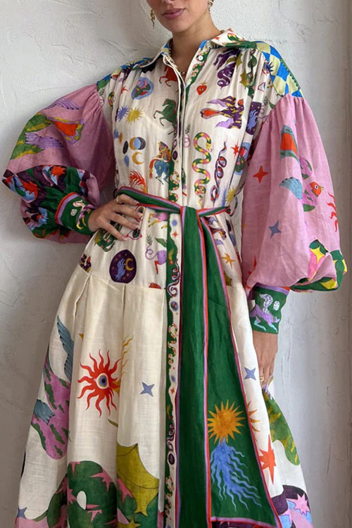 Nonnadress French court style pleated oversized loose dress