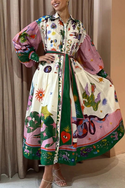 Nonnadress French court style pleated oversized loose dress