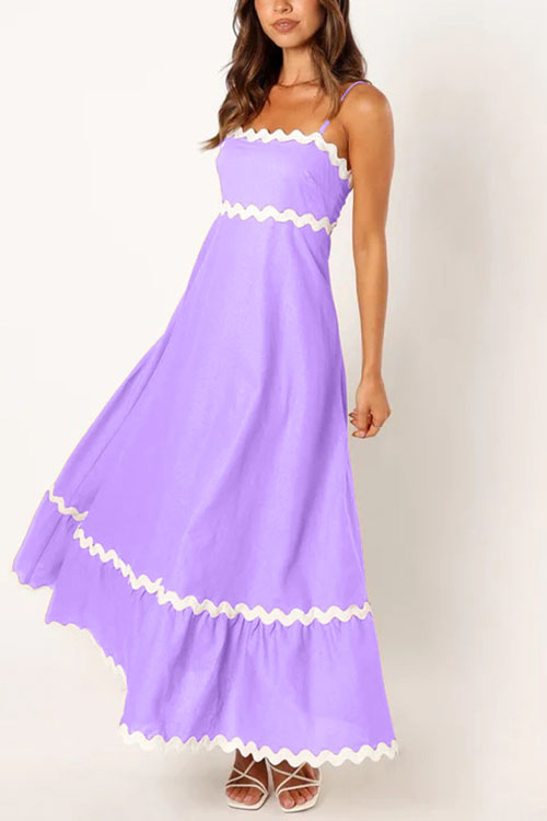 Kathiadress Elegant wavy edges suspender dress