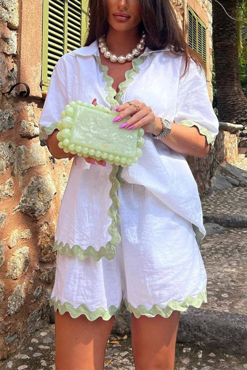 Nonnadress Simple and fashionable short shirt casual suit