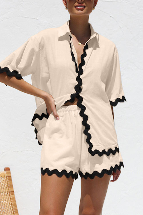 Nonnadress Simple and fashionable short shirt casual suit