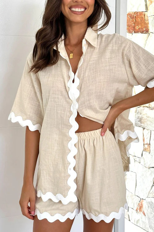 Nonnadress Simple and fashionable short shirt casual suit