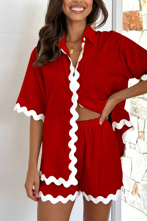 Nonnadress Simple and fashionable short shirt casual suit