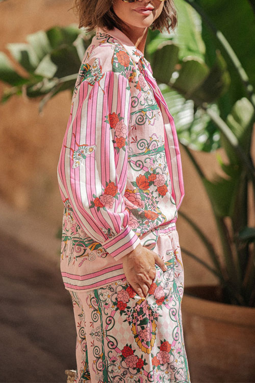 Nonnadress Long Sleeve Casual Holiday INS Loose Printed Pocket Two Piece Set