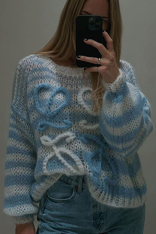 Nonnadress Sweet Fresh Slouchy Pullover Knit Sweater