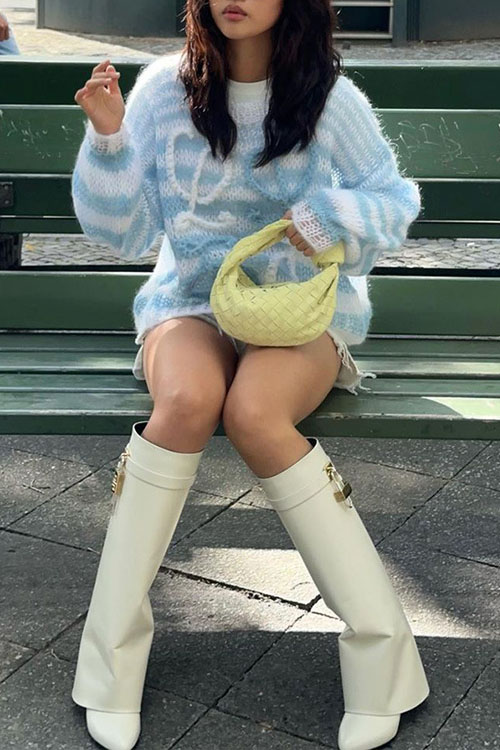 Nonnadress Sweet Fresh Slouchy Pullover Knit Sweater