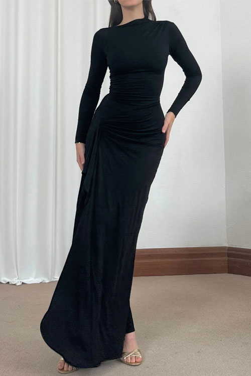 Nonnadress Autumn Winter Casual Lace-Up Stretch Dress