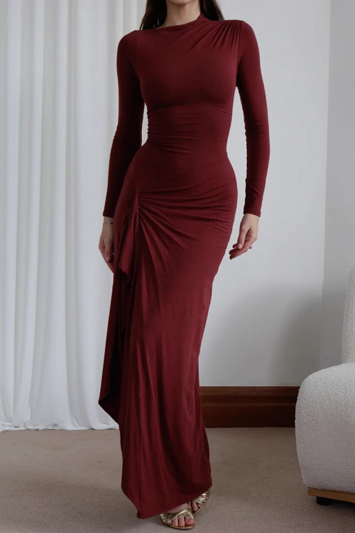 Nonnadress Autumn Winter Casual Lace-Up Stretch Dress