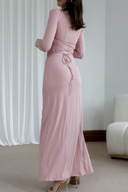 Nonnadress Autumn Winter Casual Lace-Up Stretch Dress