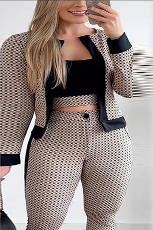 Nonnadress Vest cardigan and leggings three-piece set