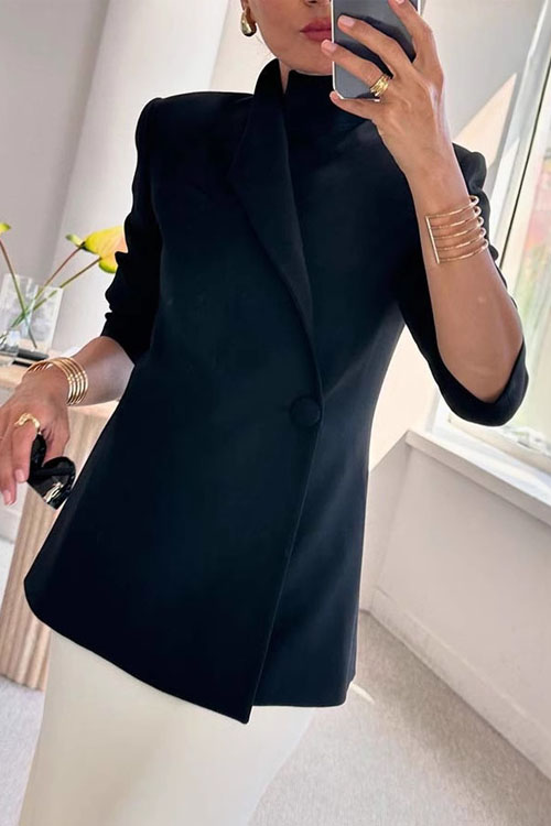Nonnadress One Single-button Satin Blazer