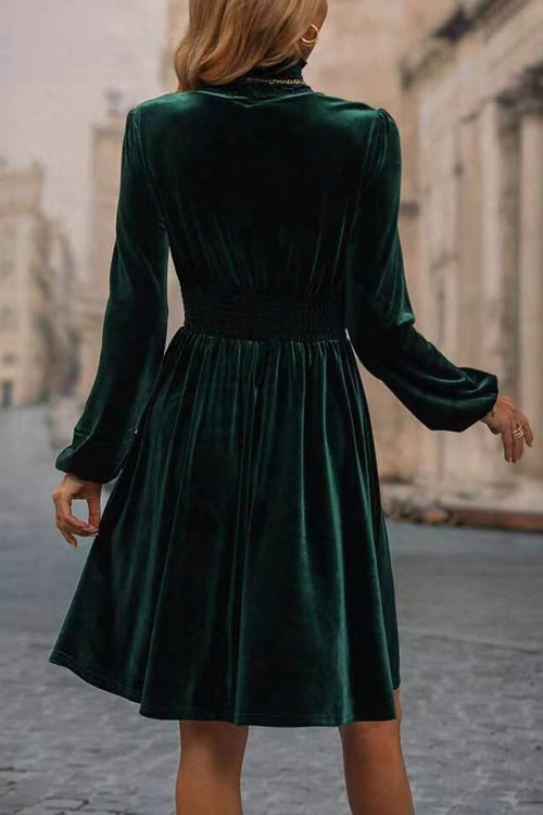Nonnadress Velvet Long Sleeve Fashion Dress