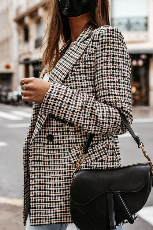 Nonnadress Plaid Casual Petite Blazer